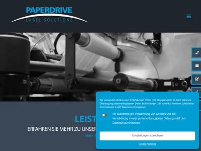 Website von Paperdrive GmbH