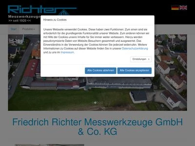 Website von Friedrich Richter Messwerkzeugfabrik GmbH & Co. KG