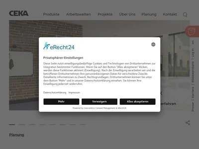 Website von CEKA GmbH & Co. KG