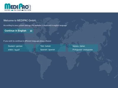 Website von MediPac® GmbH