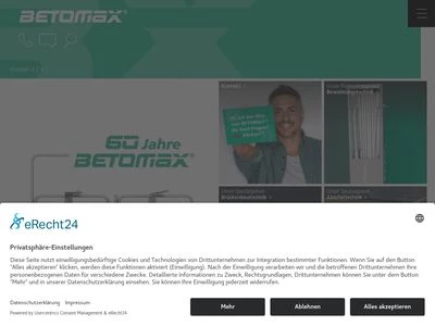 Website von BETOMAX systems GmbH & Co. KG