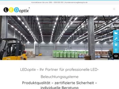 Website von LEDoptix GmbH