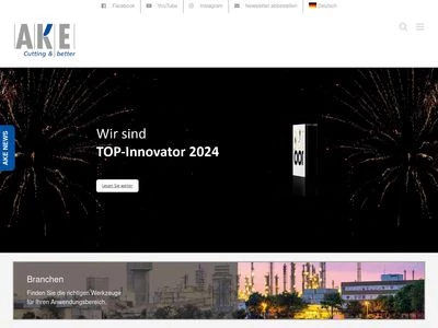 Website von AKE Knebel GmbH & Co.KG