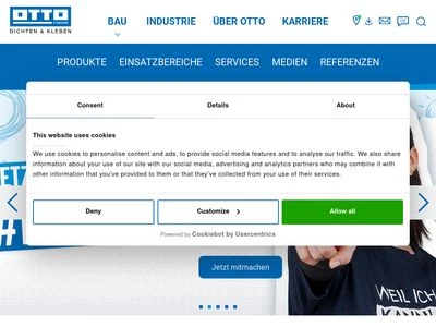 Website von Hermann Otto GmbH