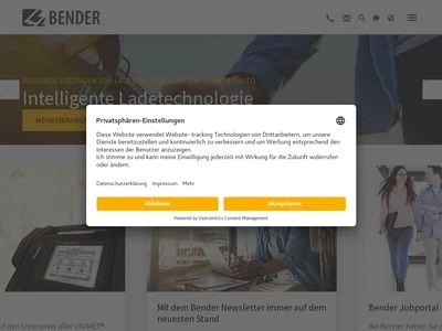 Website von Bender GmbH & Co. KG