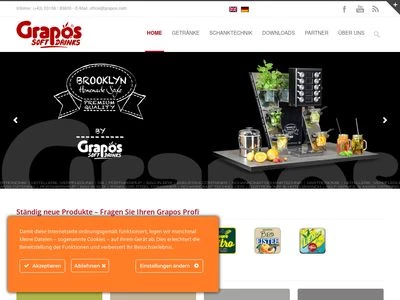 Website von Grapos Postmixsirup Vertriebs GmbH