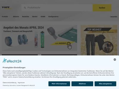 Website von Johannes Topf Baubeschlag GmbH