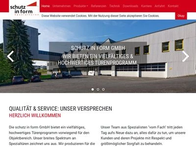 Website von schutz in form GmbH