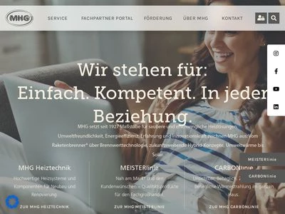 Website von MHG HEIZTECHNIK GmbH