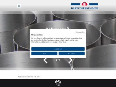 Website von Bartz-Werke GmbH