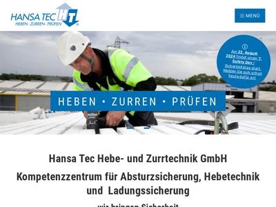 Website von Hansa Tec Hebe- und Zurrtechnik GmbH