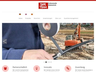 Website von Tape-Team GmbH
