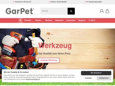 Website von GarPet GmbH & Co. KG