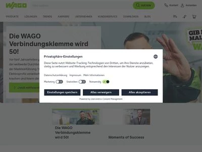Website von WAGO GmbH & Co.KG