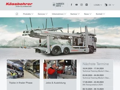 Website von Kässbohrer Transport Technik GmbH