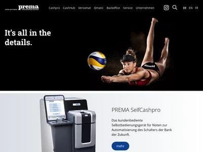 Website von Prema GmbH