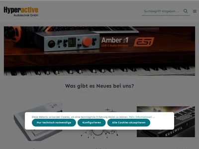 Website von Hyperactive Audiotechnik GmbH