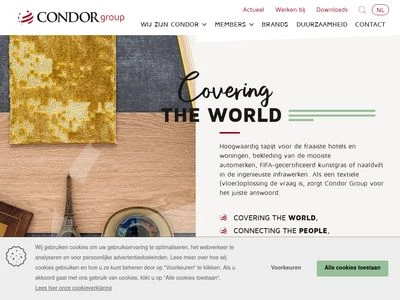 Website von Condor Carpets B.V.