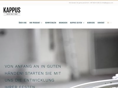 Website von Kappus 1848 GmbH