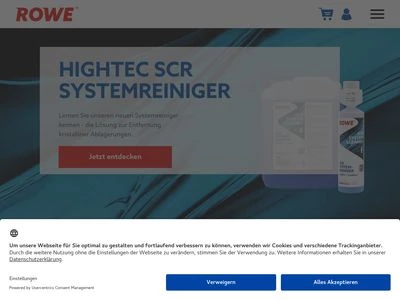 Website von ROWE Mineralölwerk GmbH