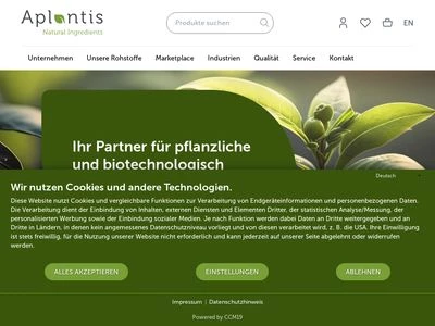 Website von Aplantis GmbH