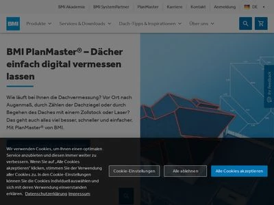 Website von BMI Deutschland GmbH
