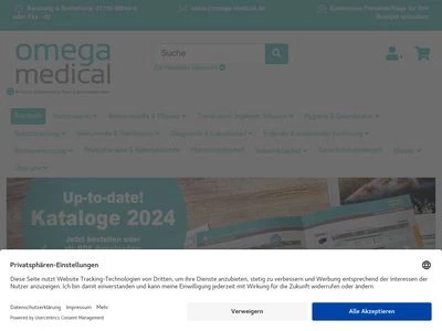 Website von omega medical GmbH