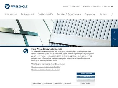 Website von C.D. Wälzholz GmbH & Co. KG