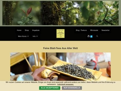 Website von Siam Tee Import und Vertrieb von Tee