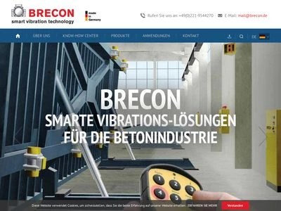 Website von BRECON Vibrationstechnik GmbH