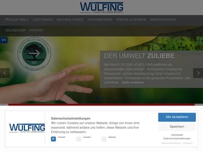 Website von Wilh. Wülfing GmbH & Co. KG