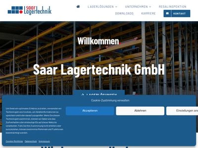 Website von Saar Lagertechnik GmbH
