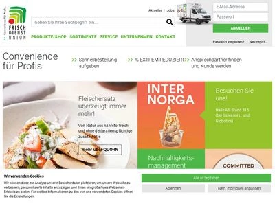 Website von Frischdienst Union GmbH