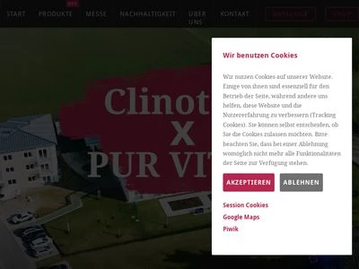 Website von Clinotest GmbH