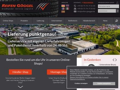 Website von Reifen Göggel