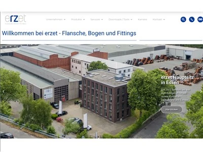 Website von ERZET Handelsgesellschaft mbH