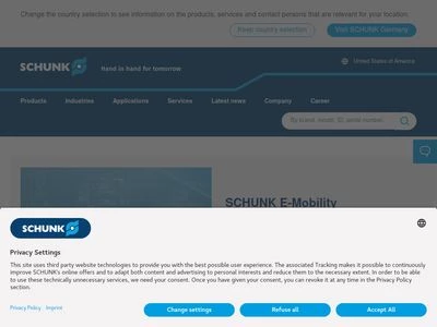 Website von SCHUNK GmbH & Co. KG