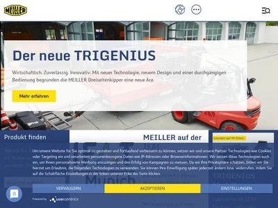 Website von Franz Xaver Meiller Fahrzeug- und Maschinenfabrik GmbH & Co KG