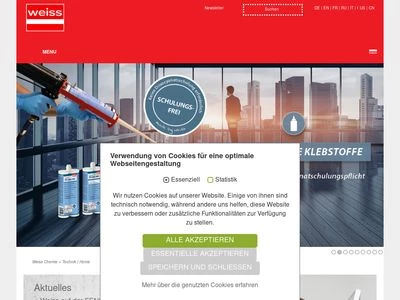 Website von Weiss Chemie + Technik GmbH & Co.KG