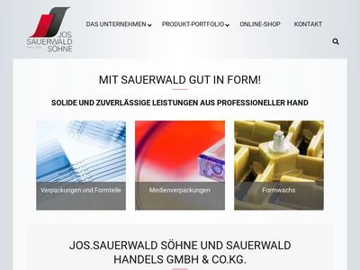 Website von Jos. Sauerwald Söhne GmbH & Co.KG