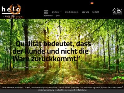 Website von helo Heckelmann Holz und Kunststoff GmbH & Co. KG