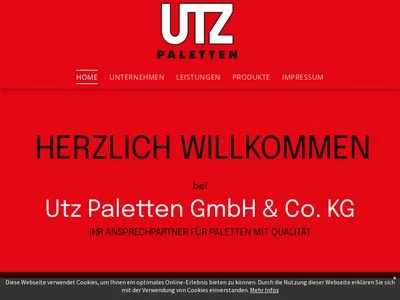 Website von UTZ Paletten, Inh. Josef Utz