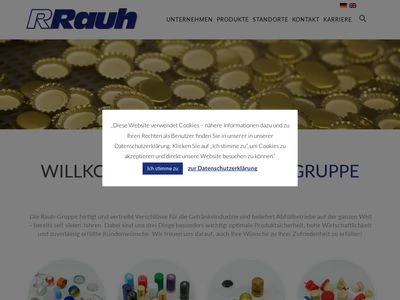 Website von Rauh GmbH & Co. Blechwarenfabrikations-KG