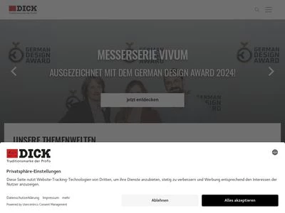 Website von Friedr. DICK GmbH & Co. KG