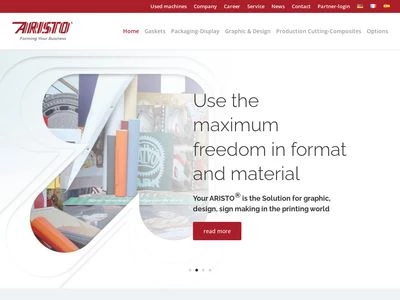 Website von ARISTO Graphic Systeme GmbH & Co. KG