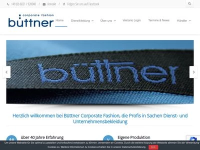 Website von Büttner GmbH