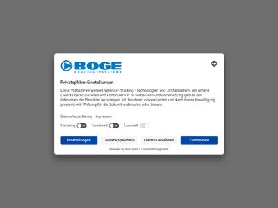 Website von BOGE KOMPRESSOREN Otto Boge GmbH & Co. KG