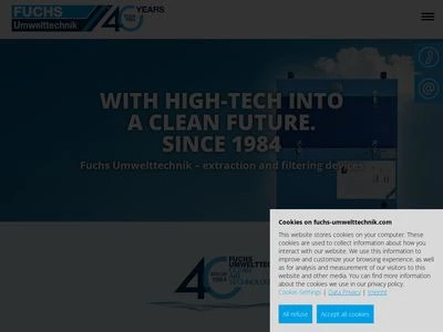 Website von Fuchs Umwelttechnik Produktions- und Vertriebs-GmbH