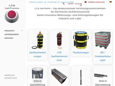 Website von LCS IsoTherm GmbH & Co. KG