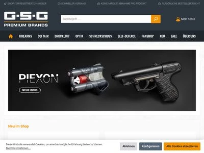 Website von German Sport Guns GmbH